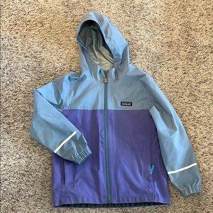 Patagonia Gray Jacket with Purple Trim